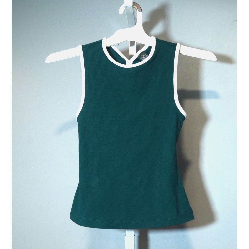 Wild Fable Women's Size M Dark Teal Open-Back Tank Sleeveless